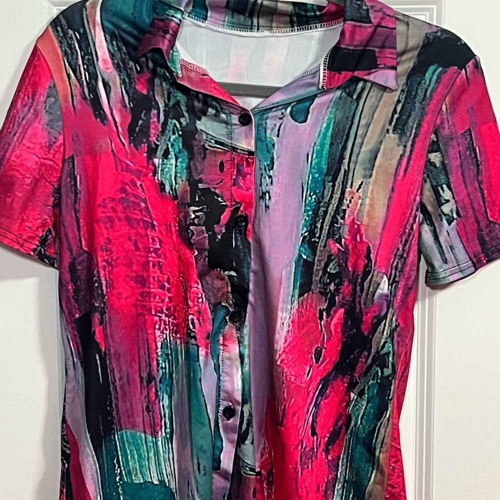 Multi colored button up - Picture 2 of 5